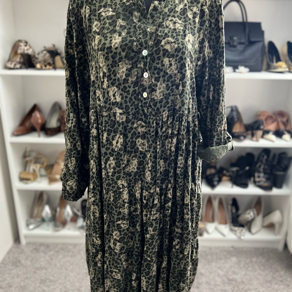 Vasna Animal Print Dress / Made in Italy Size L